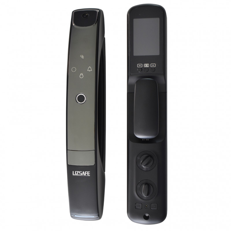 Cerradura biométrica inteligente Tuya con cámara de seguridad con mirilla