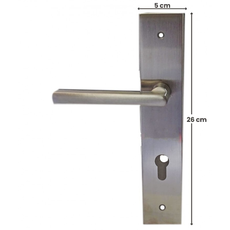 Cerradura de alta seguridad multipunto MHA con manija de placa y cilindro